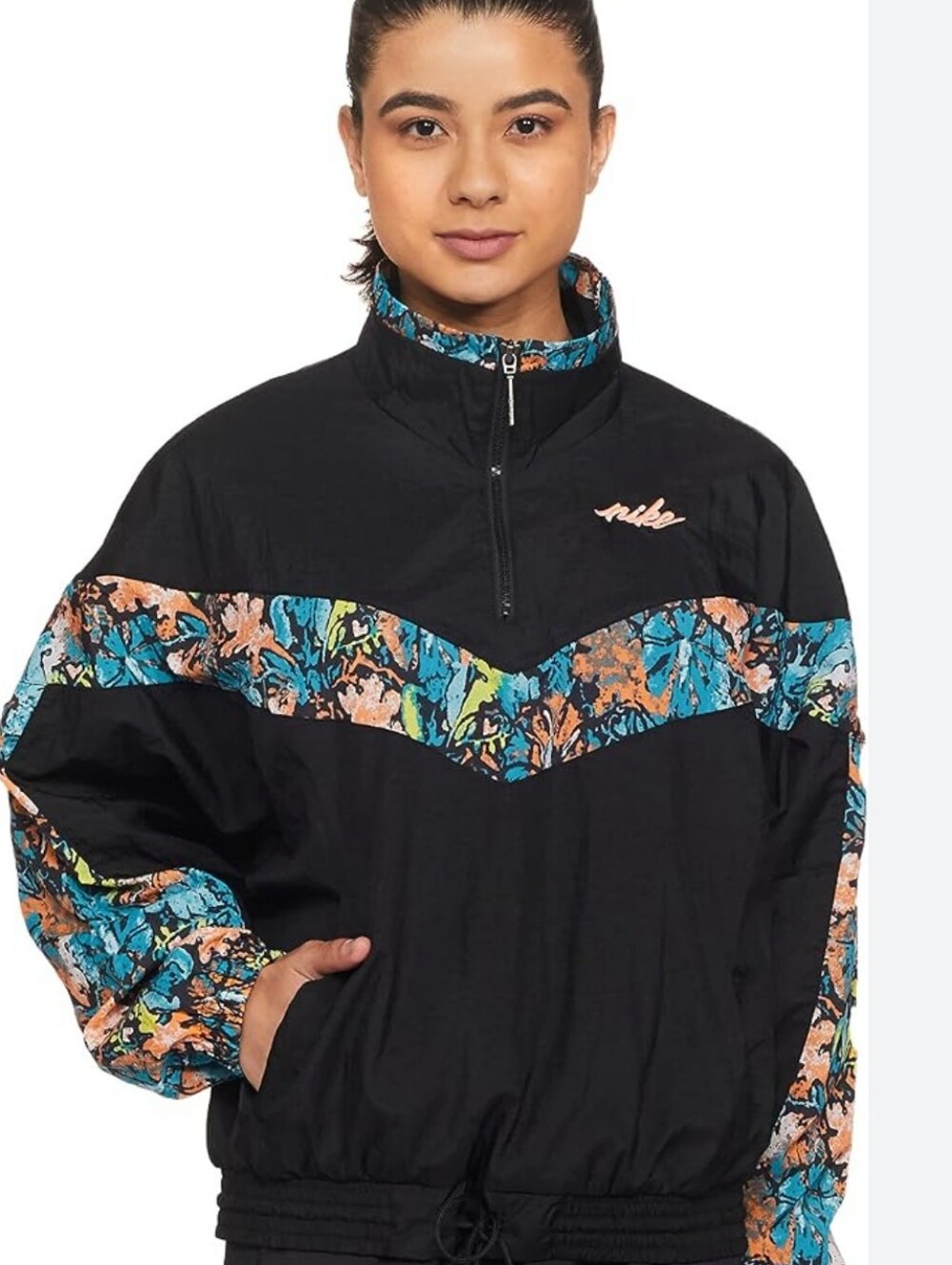 NEW Nike Women's SPTCAS 1/4 Zip Pullover Jacket  SIZE 3X  Loose Fit